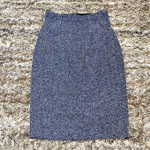 Banana Republic Women’s Size 00P High Waist Pencil Skirt Gray Black Herringbone